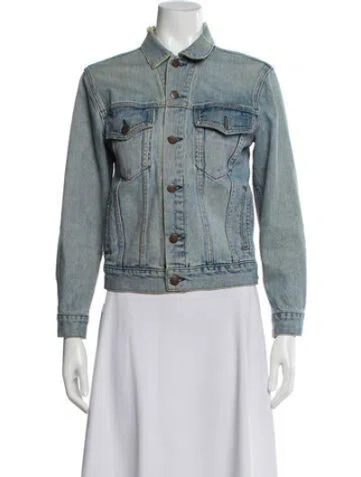 Pre-owned Reformation Denim Jacket In Blue