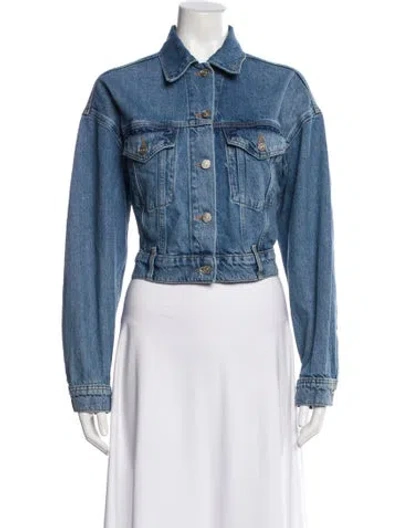 Pre-owned Reformation Denim Jacket In Blue