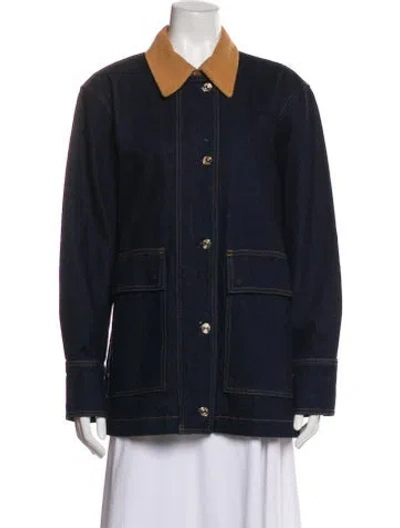 Pre-owned Reformation Denim Jacket In Blue