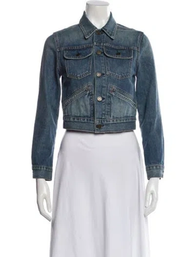 Pre-owned Reformation Denim Jacket In Blue