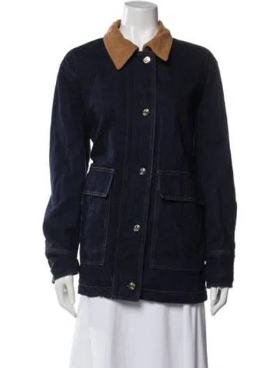 Pre-owned Reformation Denim Jacket In Blue