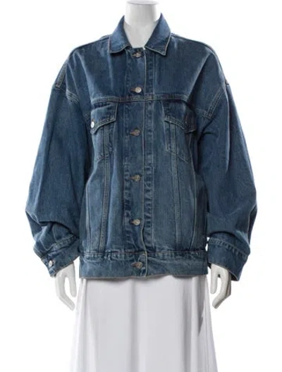 Pre-owned Reformation Denim Jacket In Blue