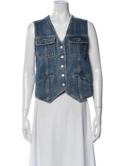 Pre-owned Reformation Denim Jacket In Blue
