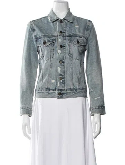 Pre-owned Reformation Denim Jacket In Blue