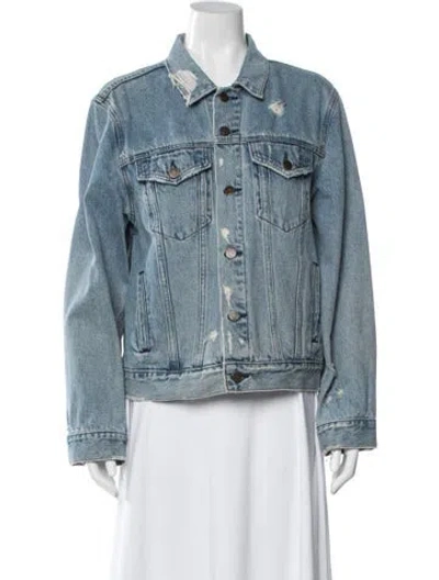 Pre-owned Reformation Denim Jacket In Blue
