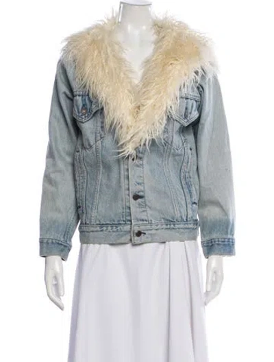 Pre-owned Reformation Denim Jacket In Blue
