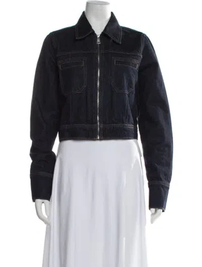 Pre-owned Reformation Denim Jacket In Blue