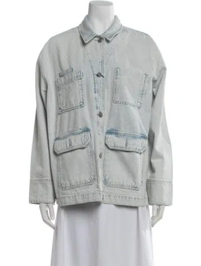 Pre-owned Reformation Denim Jacket In Blue