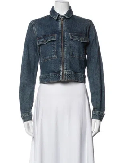 Pre-owned Reformation Denim Jacket In Blue