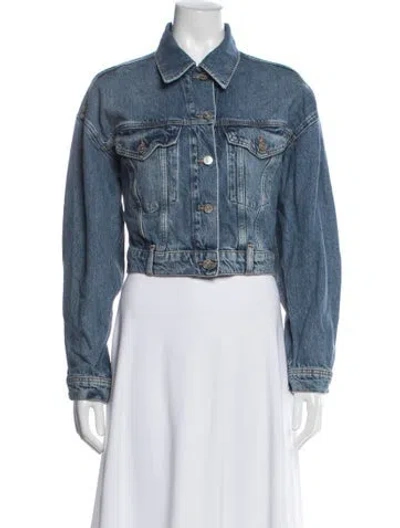 Pre-owned Reformation Denim Jacket In Blue