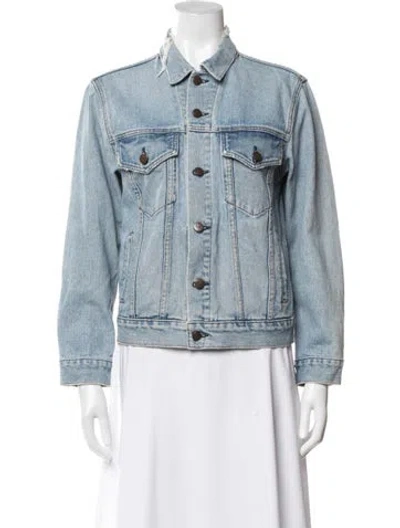 Pre-owned Reformation Denim Jacket In Blue