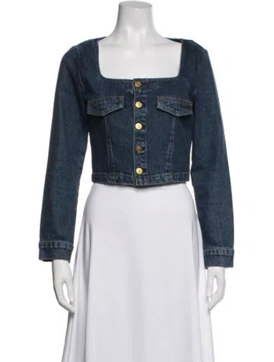 Pre-owned Reformation Denim Jacket In Blue