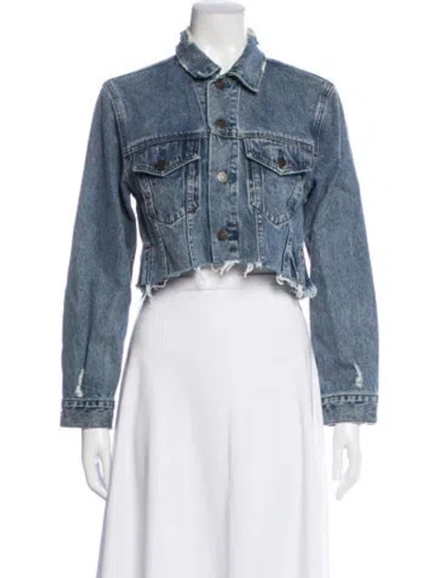 Pre-owned Reformation Denim Jacket In Blue