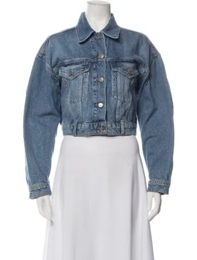 Pre-owned Reformation Denim Jacket In Blue