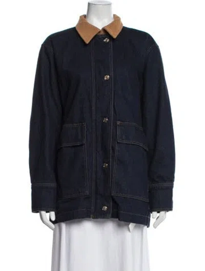 Pre-owned Reformation Denim Jacket In Blue