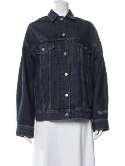 Pre-owned Reformation Denim Jacket In Blue