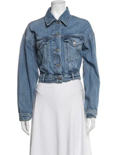 Pre-owned Reformation Denim Jacket In Blue