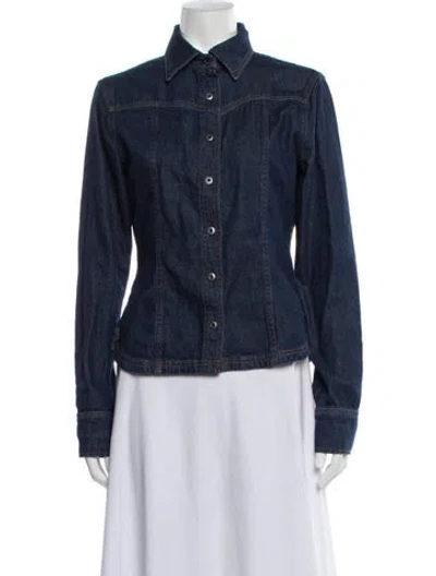 Pre-owned Reformation Denim Jacket In Blue