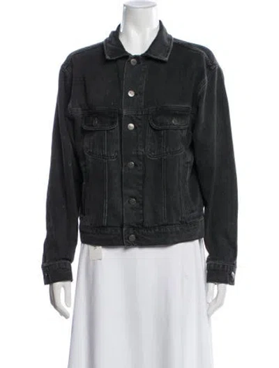 Pre-owned Reformation Denim Jacket In Gray