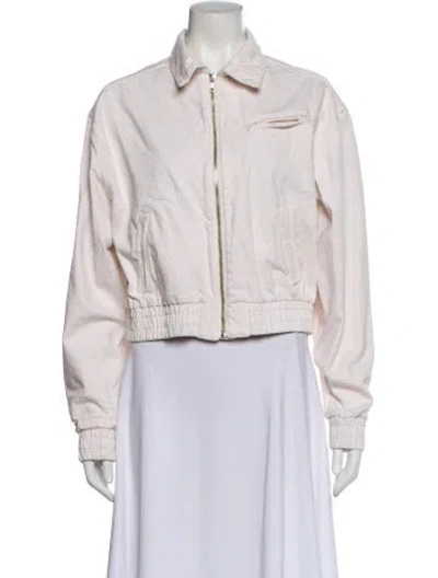Pre-owned Reformation Denim Jacket In Pink