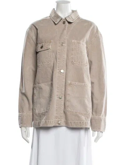 Pre-owned Reformation Denim Jacket W/ Tags In Neutral