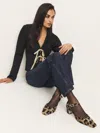 Reformation Denise Pump In Leopard Velvet
