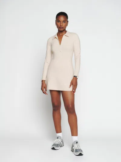 Reformation Desirae Ecostretch Dress In Almond