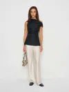 Reformation Dessa Top In Black