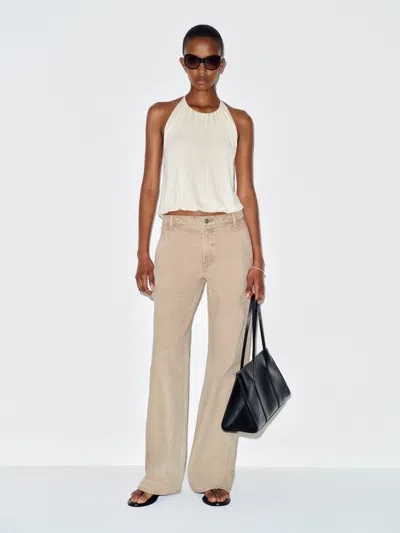Reformation Diego Mid Rise Baggy Utility Jeans Natural 23