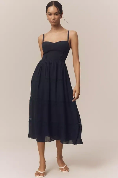 Reformation Dina Midi Dress In Blue