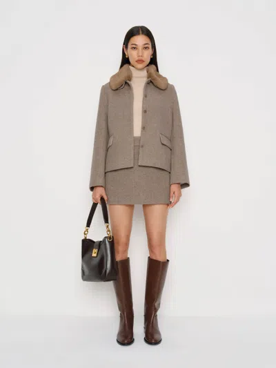 Reformation Dolly Jacket In Brown