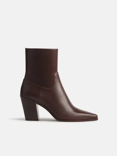 Reformation Dominique High Ankle Boot Brown 5