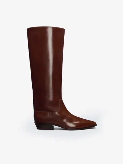 Reformation Dominique Knee Boot In Burgundy