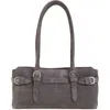 Reformation Dominique Leather Shoulder Bag In Gray