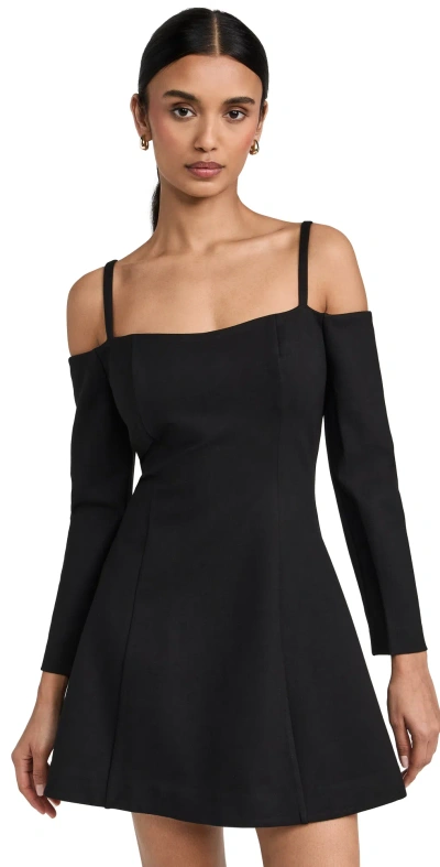 Reformation Donatella Knit Dress Black