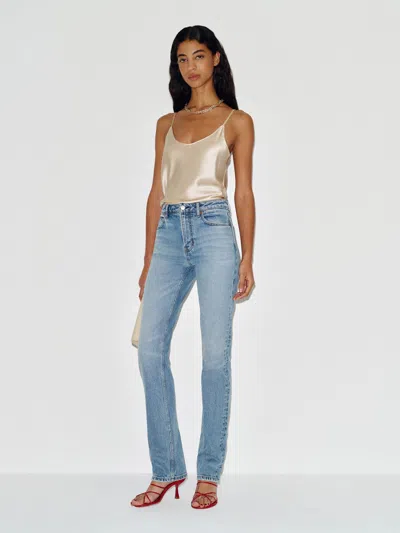 Reformation Donny Stretch High Rise Slim Jeans Blue 34