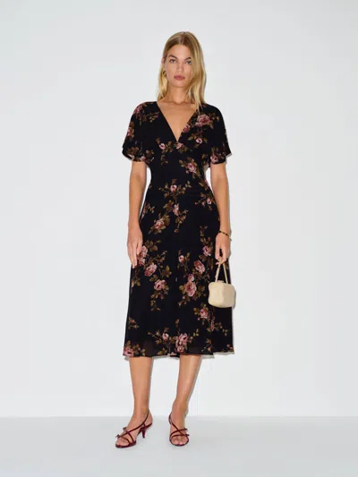 Reformation Robe Doranni Noir 34 In Black