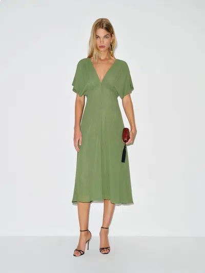 Reformation Doranni Dress Jade Green 12