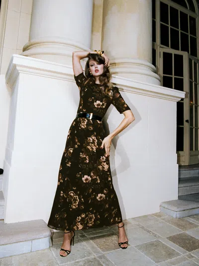 Reformation Dorit Dress Black 8 In Brown