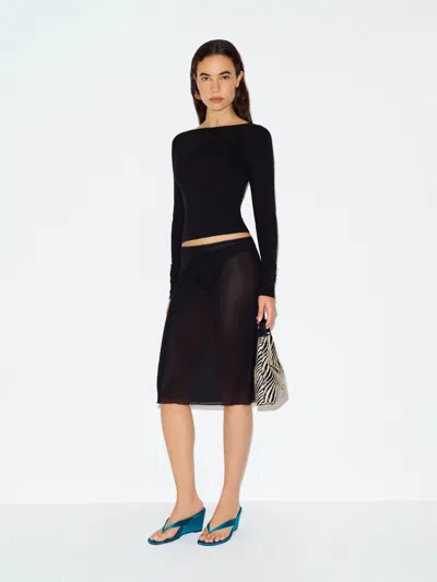 Reformation Dorit Knit Top Black Xs