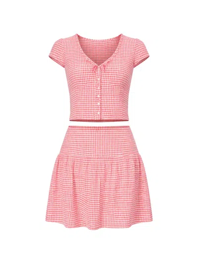 Reformation Dorothea Two Piece Skirt In Pink