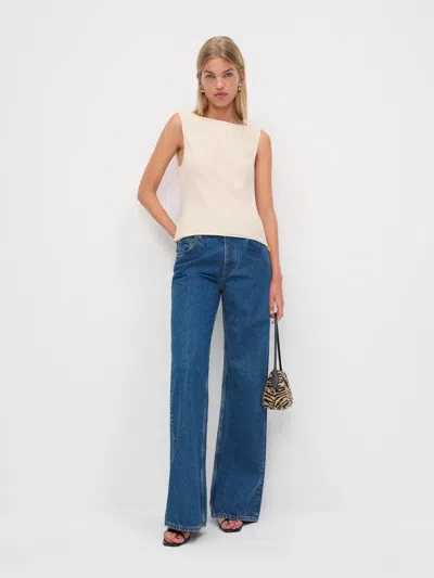 Reformation Dorthea Top Ivory 6 In White