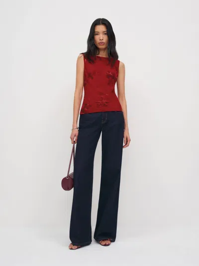 Reformation Dorthea Top Red 10 In Purple