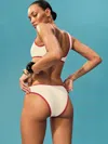 Reformation Douro Bikini Bottom In Fior Lipstick