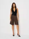 Reformation Drew Low Rise Short In Brown