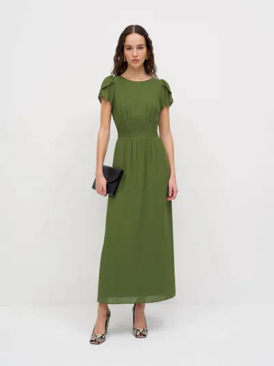 Reformation Drusilla Dress Green 12