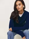 Reformation Dulce Cashmere V-neck Sweater In Royal
