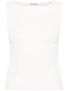 Reformation Womens Fior Di Latte Dusk Boat-neck Stretch Organic-cotton Top In White