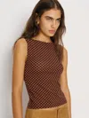 Reformation Dusk Knit Top In Brown