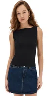 Reformation Dusk Knit Top Black